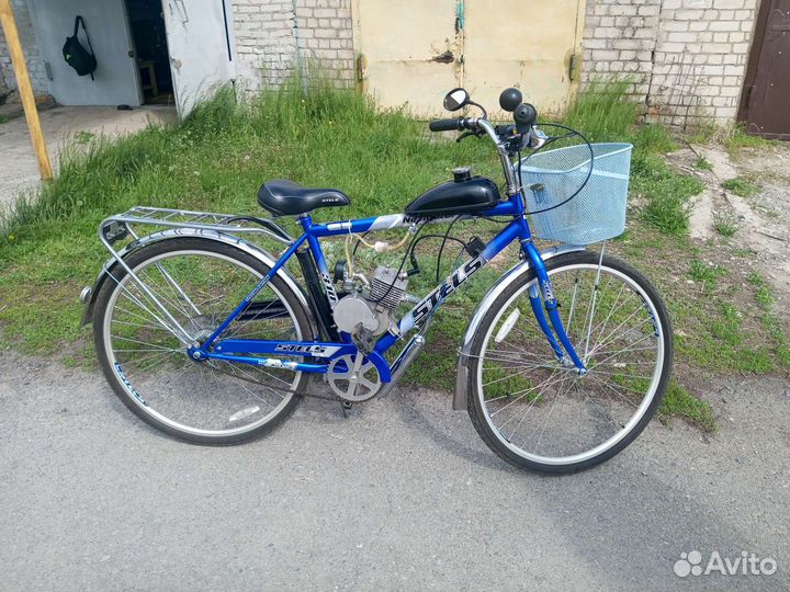 Велосипед с бензиновым мотором