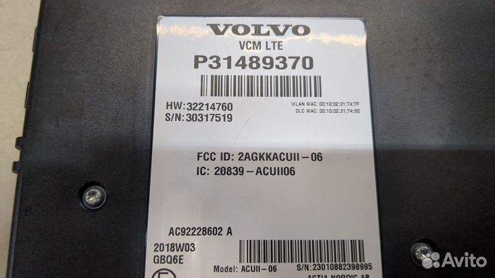 Блок комфорта Volvo XC40, 2019