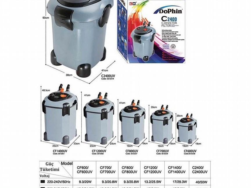 Внешний фильтр Dophin CF-700,1400 UV