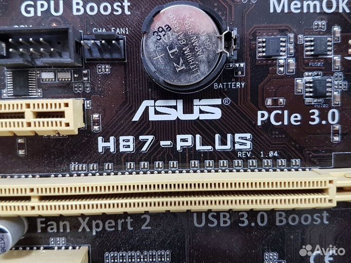 Материнская плата asus H87-plus s1150