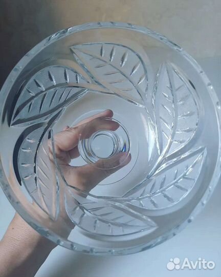 Хрустальная ваза, тарелки, ложки СССР