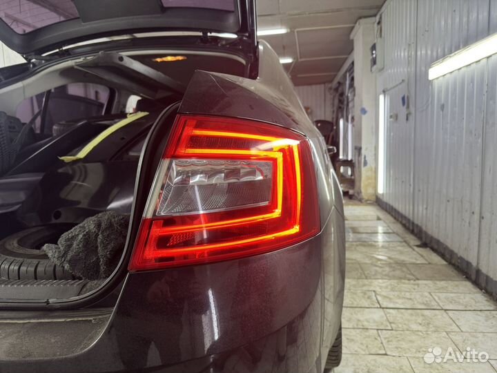 Задние фонари Skoda Octavia a7 2 полосы LED