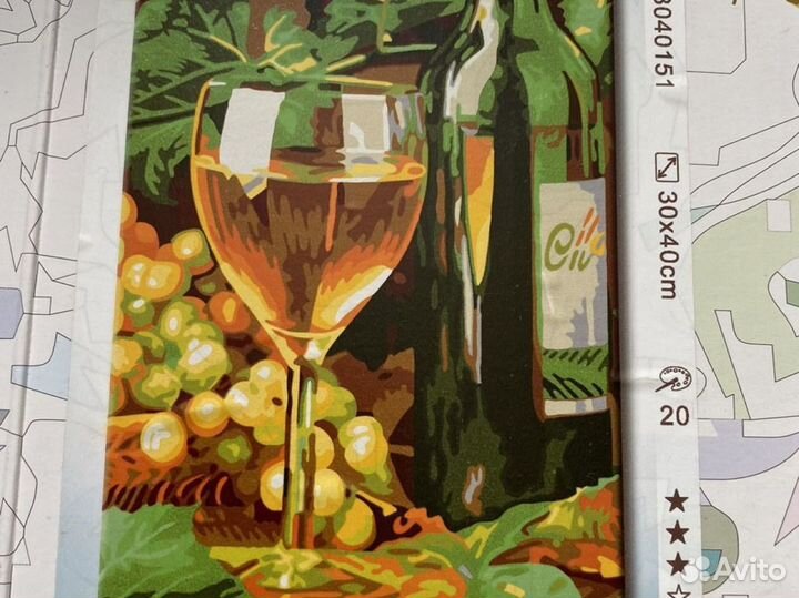 Набор для рисования. бокал с вином