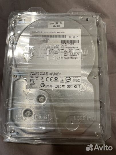 Жесткий диск 1 тб новый hitachi