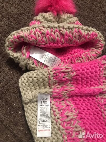 Шапка+шарф 3-4-5 лет