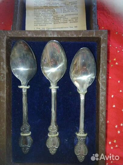 Набор винтажных чайных ложек (серебряное покрытие