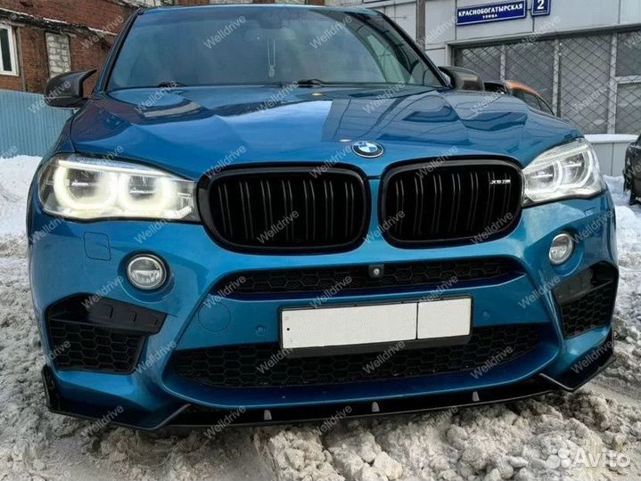Губа передняя BMW X6M F86 M-Performance черная