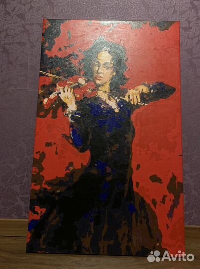 Картина акрилом скрипачка