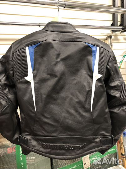 Мотокуртка кожаная мужская 52