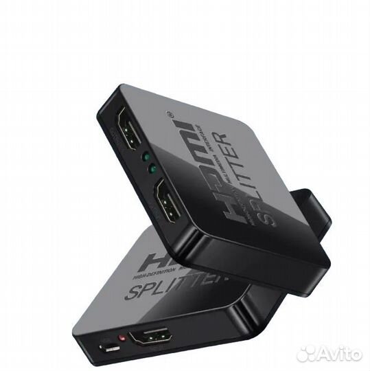 Переходник 4K hdmi Splitter 1x2 разветвитель, черн