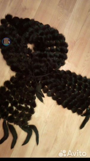 Шарф палантин шикарный, мех- норка