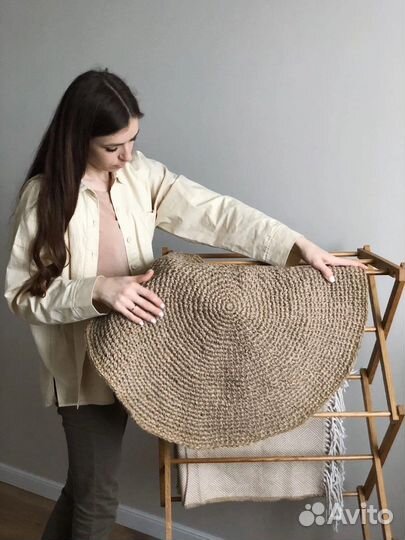 Ковёр из джута круглый