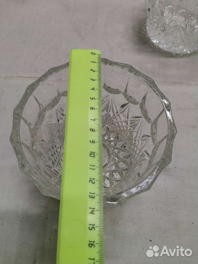 Салатницы хрустальные СССР 2 шт (Ч)