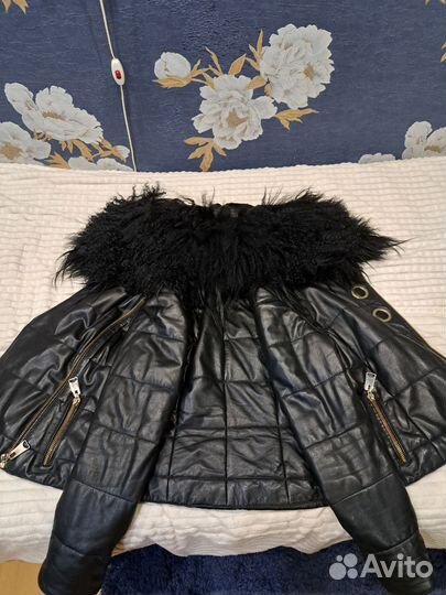 Куртка кожаная с ламой