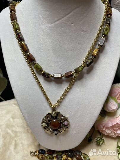 Бусы и подвески шотладские винтаж