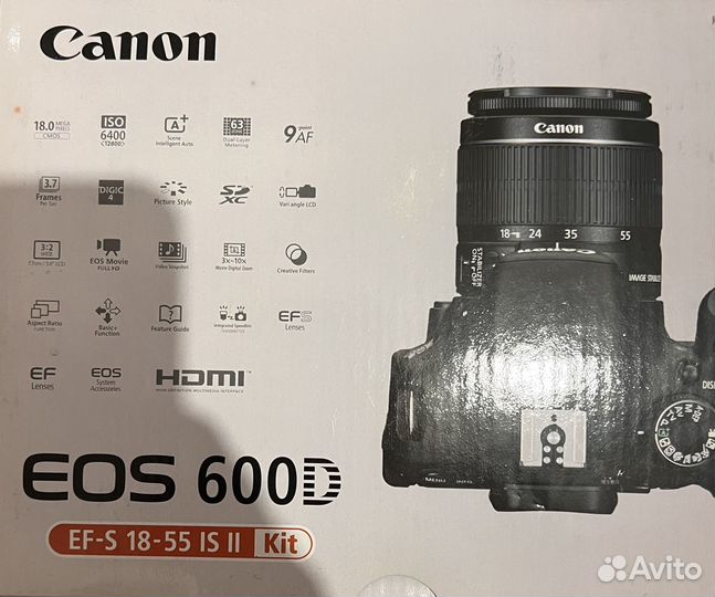 Фотоаппарат canon eos 600d kit