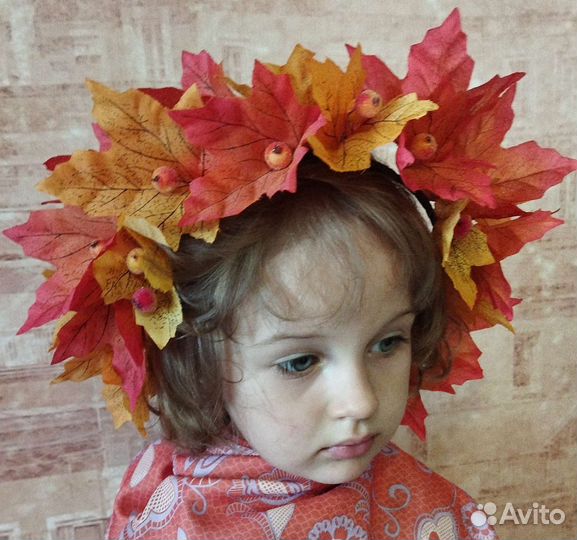 Ободок/венок из осенних листьев