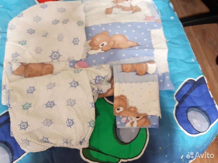 Наматрасник непромокаемый 120 60 + постельное