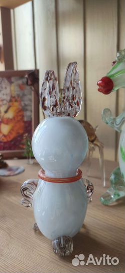 Коллекционная стеклянная статуэтка. Заяц, кролик