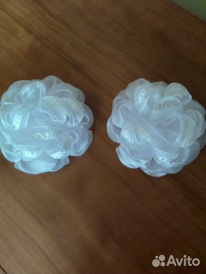 Банты для волос белые 2 шт. Новые