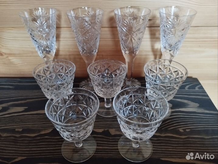 Хрустальные фужеры и рюмки