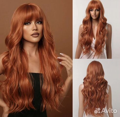 Парик рыжий длинный