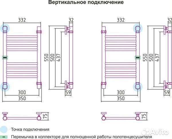 Полотенцесушитель водяной Сунержа Богема 00-0102-5