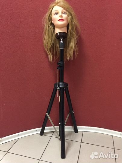 Учебная голова для причесок со штативом