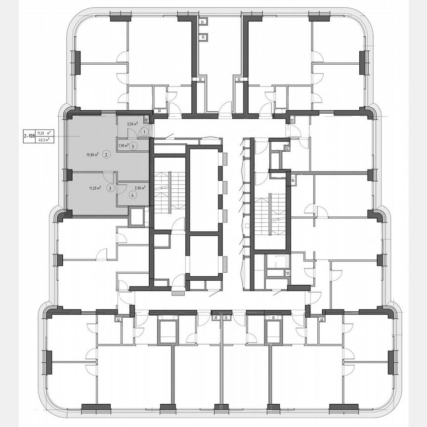 1-к. квартира, 39,7 м², 12/53 эт.