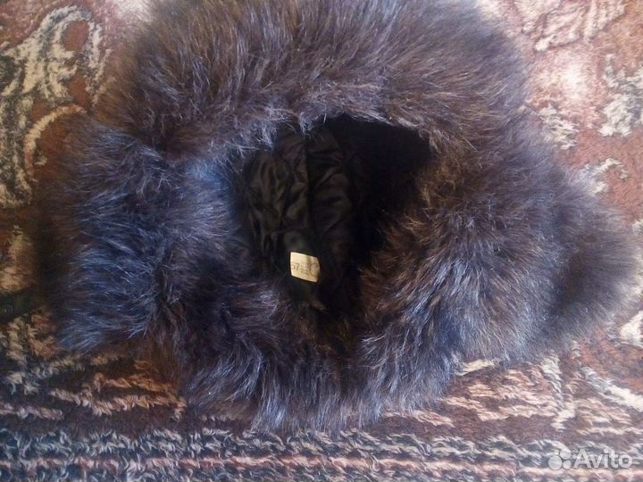 Мужская кожаная шапка с мехом