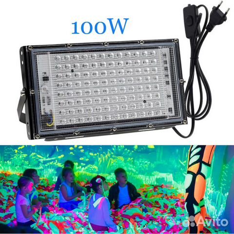Ультрафиолет для диско-шоу 220В 100Ватт