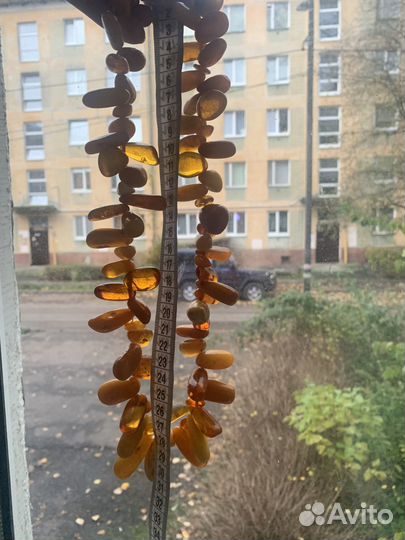 Бусы янтарные винтаж