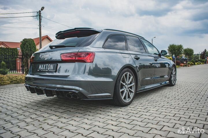 Сплиттеры порогов maxton Audi A6 C7
