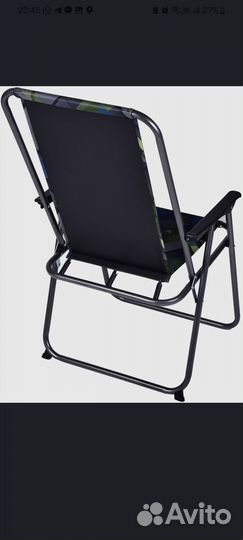 Кресло складное с высокой спинкой 53х58х90см