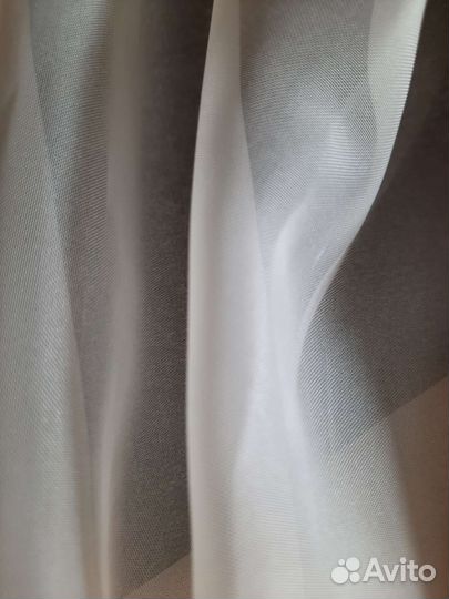 Комплек, тюль и ламбрекен беже-кор. цвета