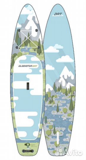 SUP Board gladiator ART 12.6 голубой