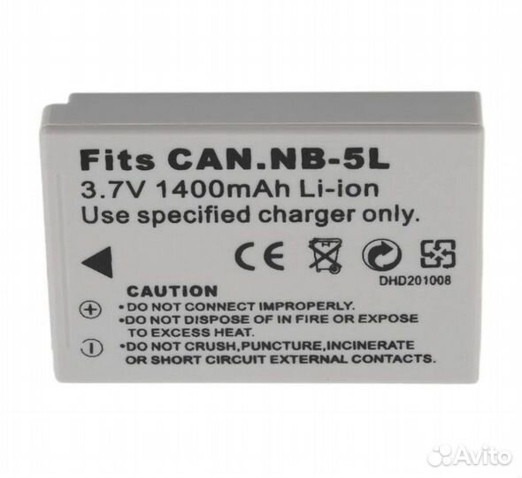Аккумулятор на Canon NB-5L 1400mAh
