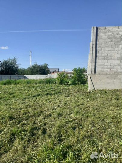 Покос травы тримером