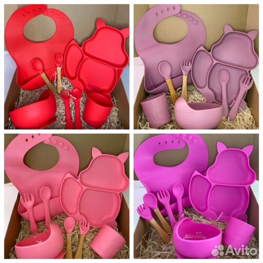 Детская силиконовая посуда для кормления