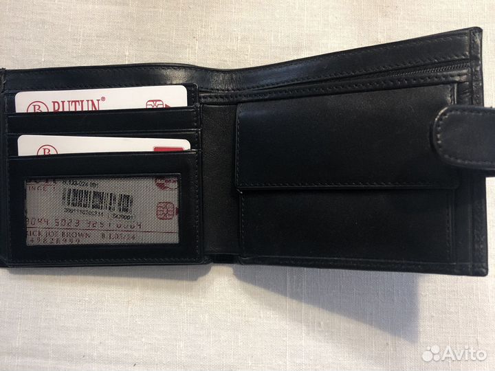 Бумажник мужской кожаный