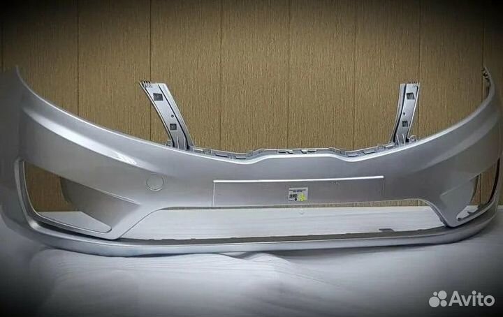Передний бампер kia rio 3 серебристый