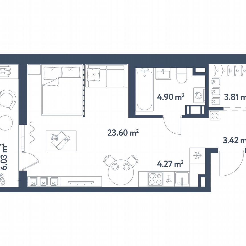 Квартира-студия, 43 м², 10/11 эт.