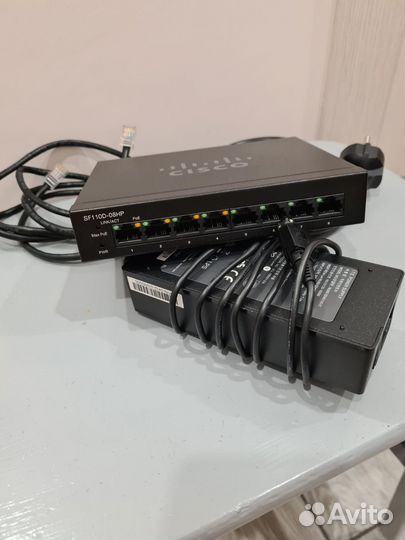 Коммутатор Cisco SB SF110D-08HP-EU