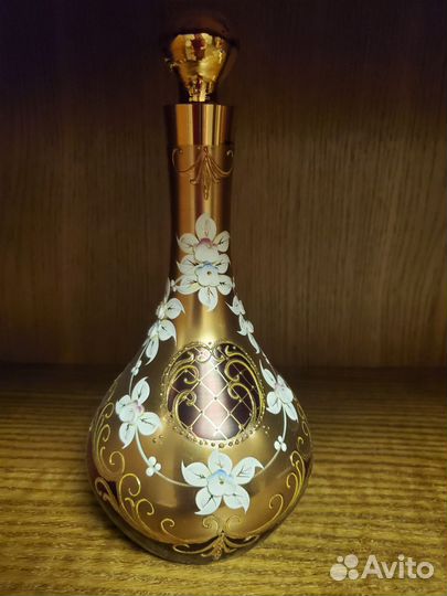 Графин с крышкой богемское стекло