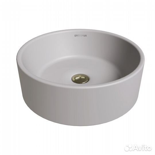 Раковина 410x410x150 сер. мат. Grossman GR-3013GLM