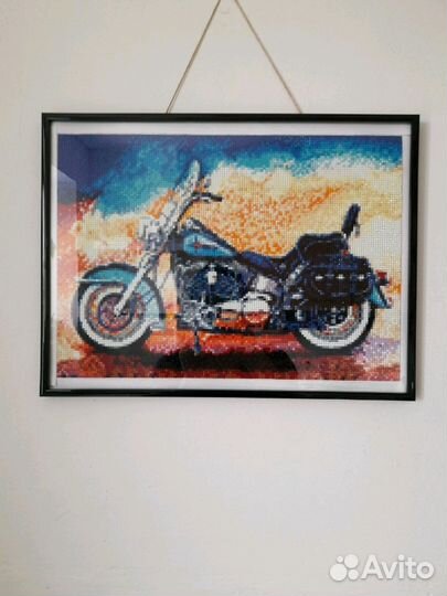 Алмазная вышивка мотоцикл