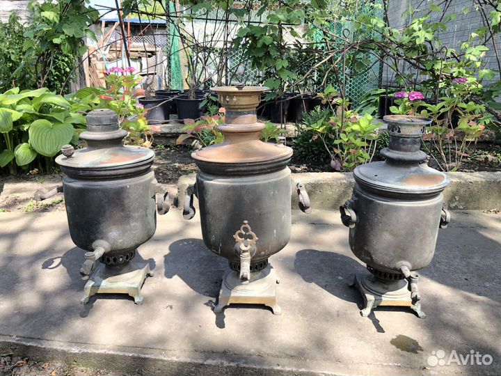 Самовар старинный на дровах