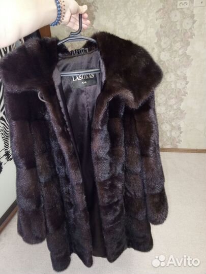 Шуба норковая с капюшоном 48 50
