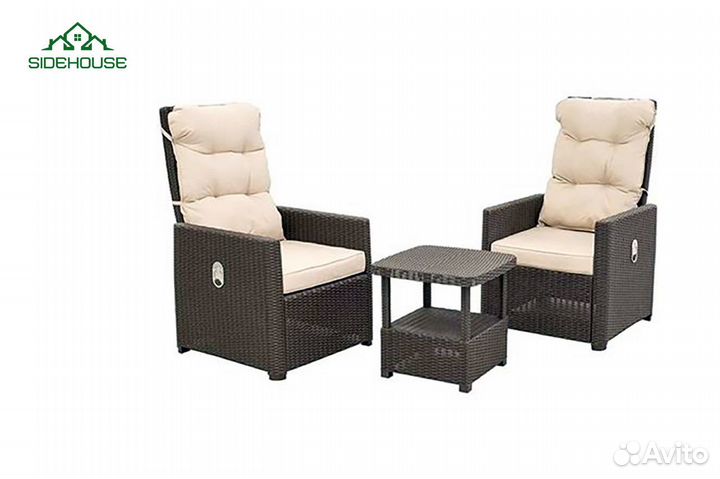 Плетеное двойное подвесное кресло