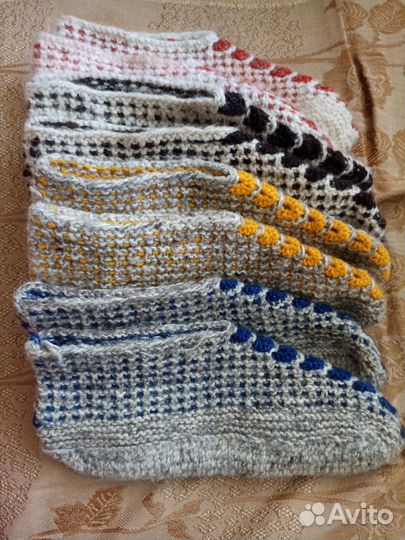 Носки из овечьей шерсти вязаные